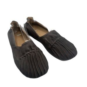 Chocolat Blu Grey Flats Sz 8
